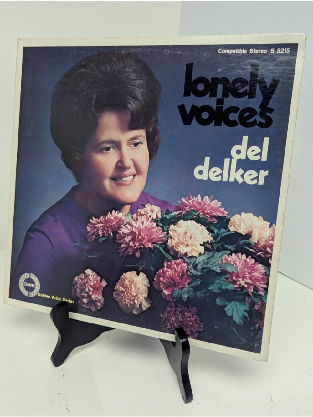 Lonely Voices, Del Delker S-5215 Chapel Records Vinyl Golden Voice